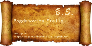 Bogdanovics Stella névjegykártya